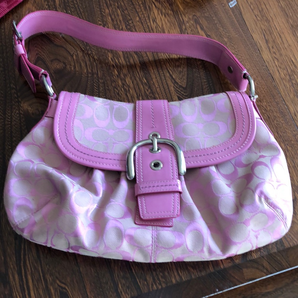 Pink coach purse